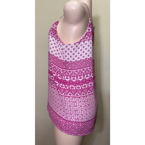 NWT THE LIMITED Pink and White Patterned Tank Top - Picture 3 of 9